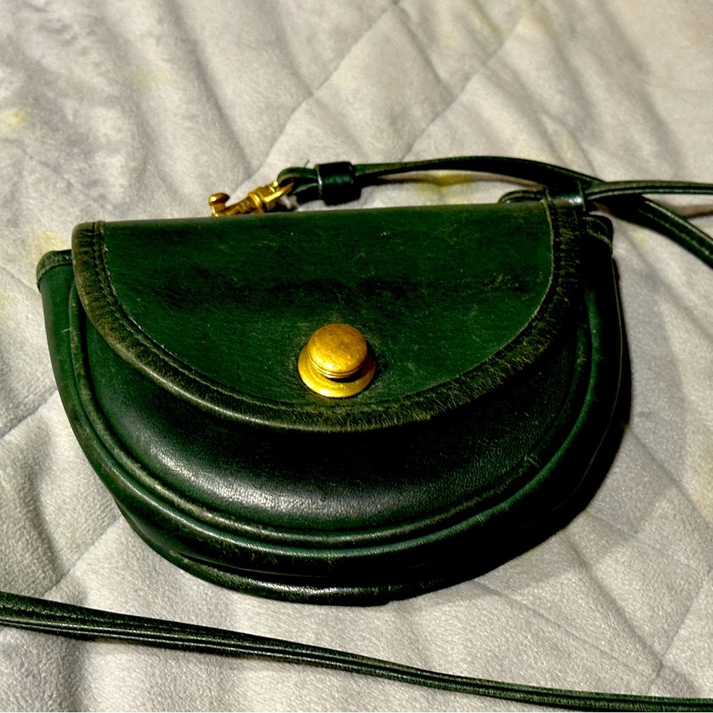 COACH-Vintage small crossbody leather purse and small matching wallet